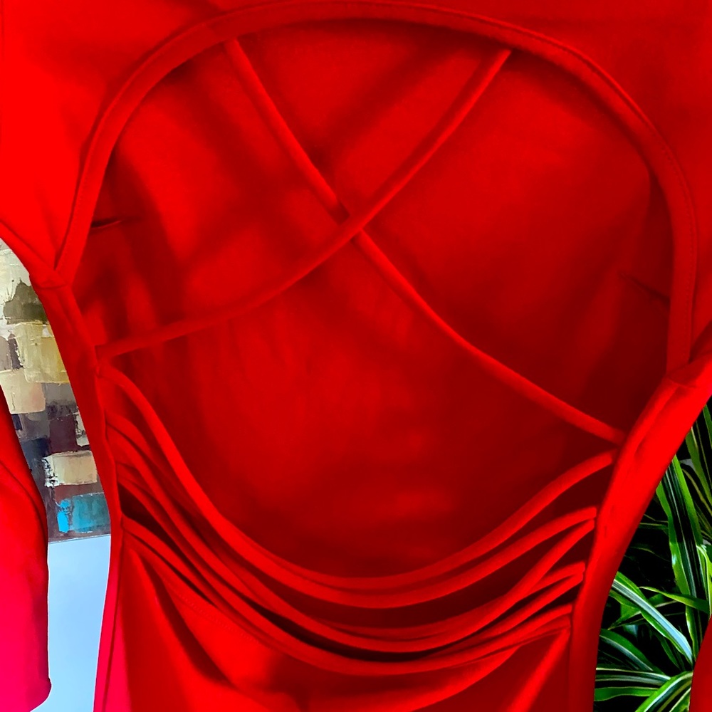 Size small red dress with strappy back